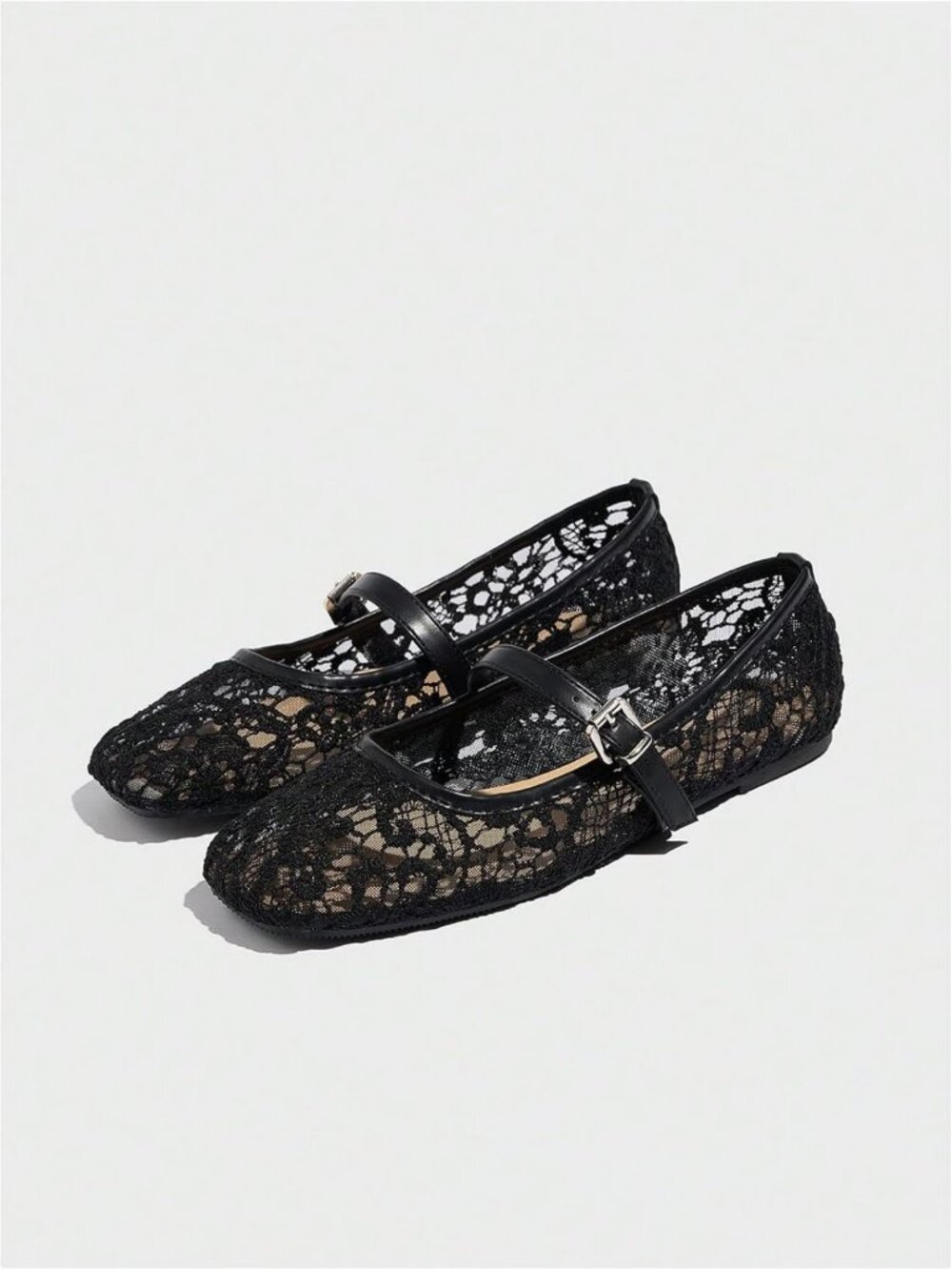 Chic Women's Lace Mesh Ballet Flats - Stylish & Comfortable Dressy Shoes - Picture 3 of 5